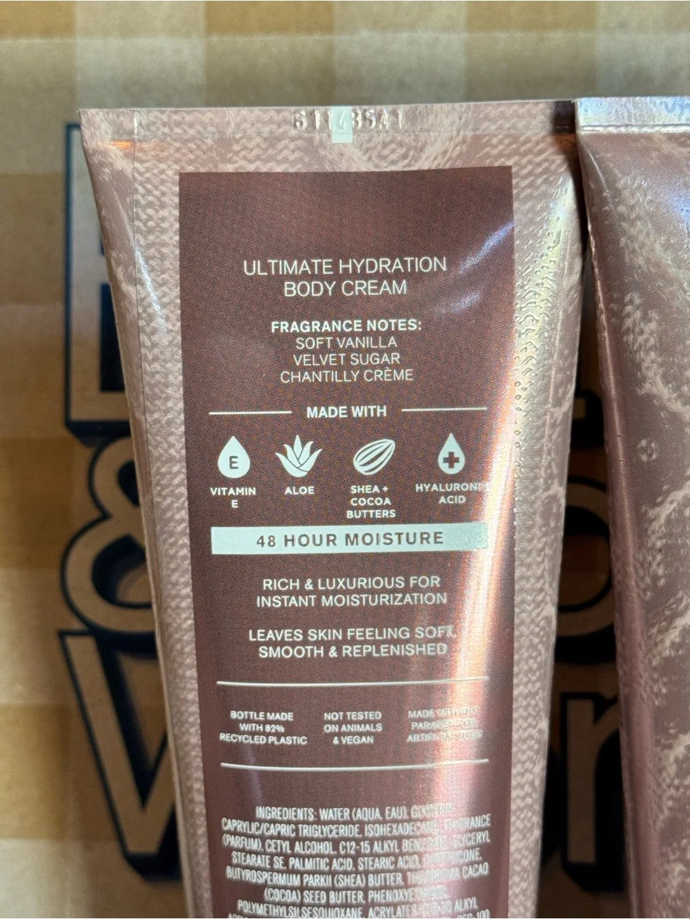 NEW B&BW (2) Wrapped In Vanilla Body Creams , 48 hour moisturizer